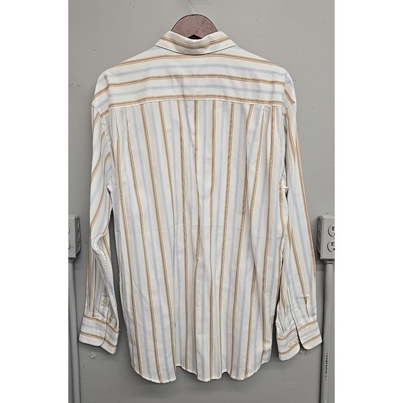 Callaway Golf Shirt Men's Large White Striped Button Down Cotton Dress Casual - Picture 3 of 10